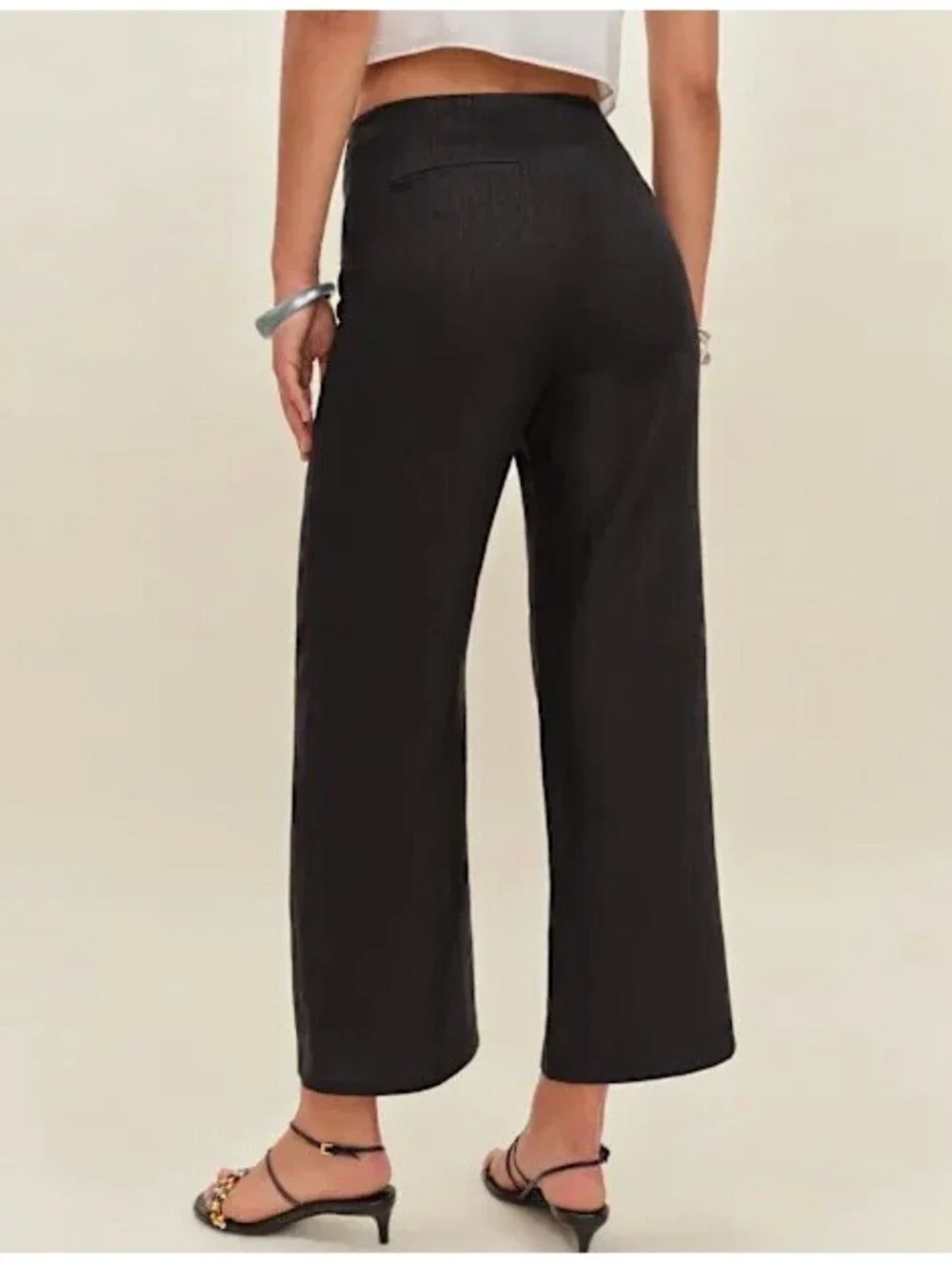 Reformation NWT Joni Linen Cropped Pant